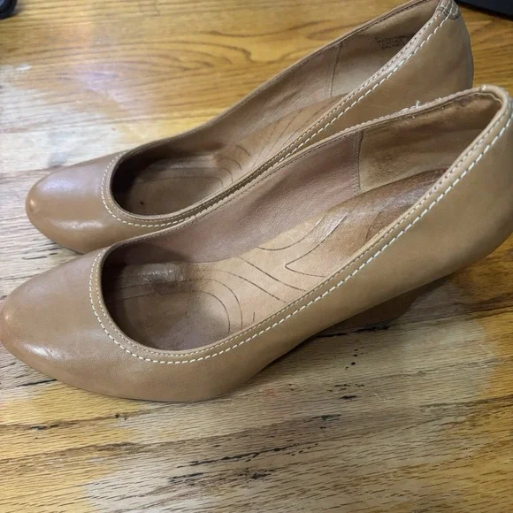 Clark's Women's‎ Indigo Purity Snow Wedge Leather Size 11 M Tan Brown EUC - Picture 10 of 10